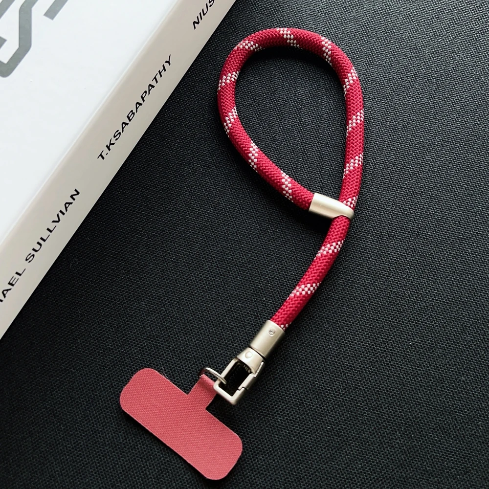 Universelles geflochtenes kurzes Handy-Lanyard zum Aufhängen, Kettenring, Kordel mit Patch-Handgelenkschlaufe, abnehmbares Handy in Korea – Detail 10