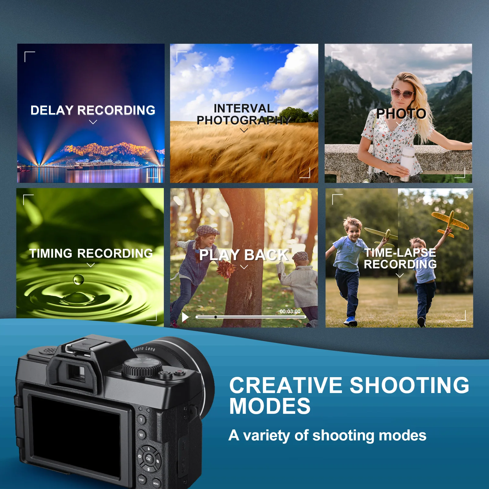 NBD 4K Digital Camera for Photography 48MP Vlogging Camera with Microphone WiFi 3-Color Filter, 16X Digital Zoom Camera 4