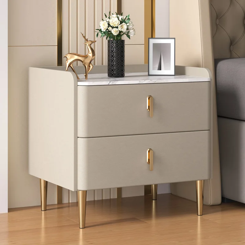 

Storage Bedroom Bed Side Table Nightstands Drawers Modern White Bedside Cabinet Wooden Luxury Szafka Nocna Home Furniture LJ50BT