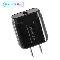 Ultra - Fast USB Charger with Quick Charge 3.0 and EU/US Plug Compatibility - US Plug Black