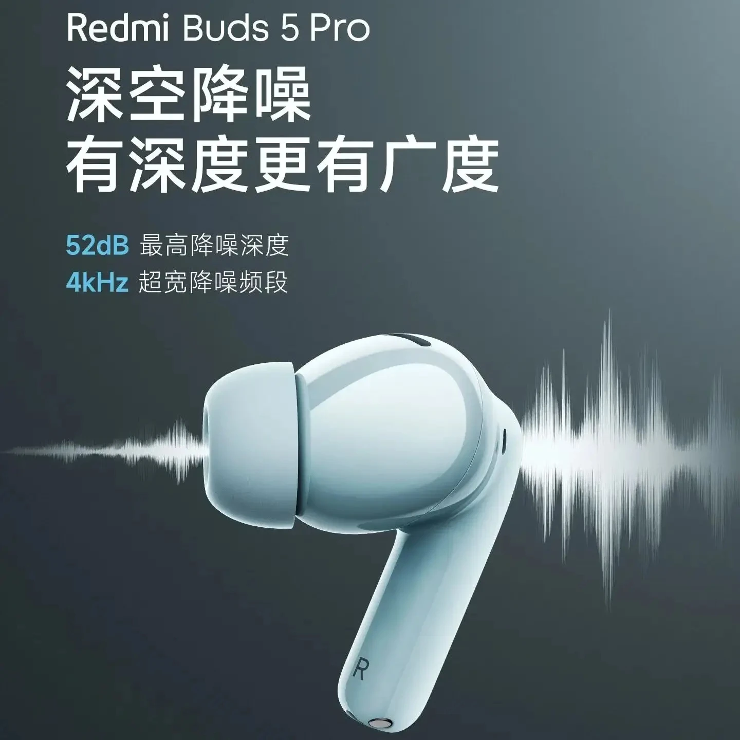 Fones Redmi Buds 5 Pro TWS com áudio espacial e cancelamento de 52dB