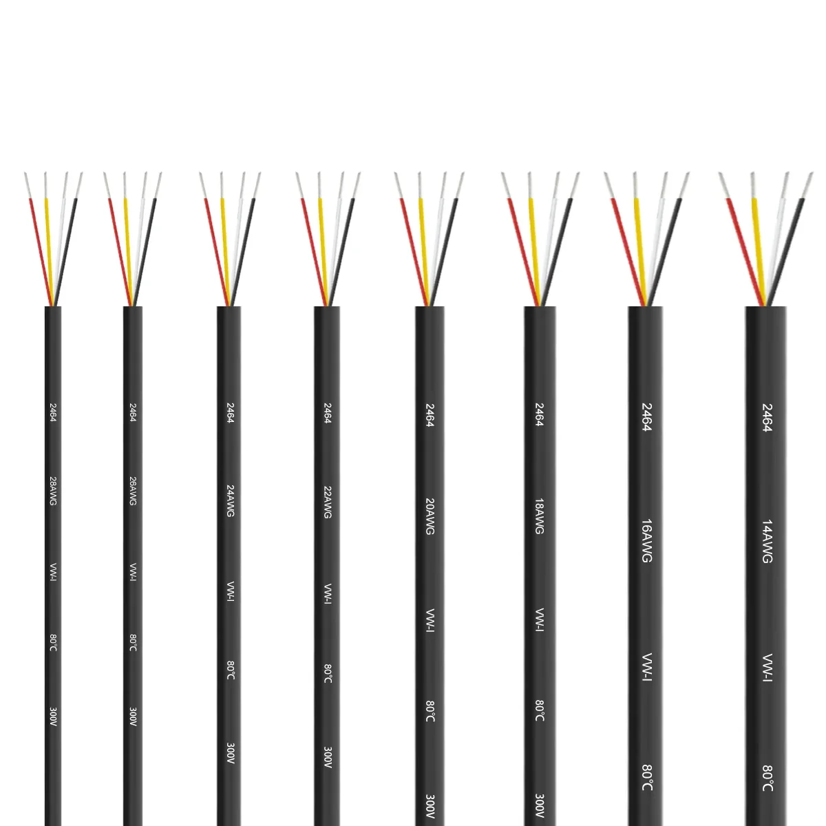 4 Core LED Extension Wire 4 Conductor Electrical Cable UL2464 Tinned Copper Wire For Trailer Automotive Motorcycle Led Light Bar 1