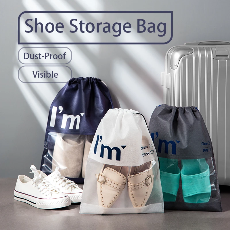 Shoes Storage Bag Nonwoven Dustproof Package Bag Organizer Travel