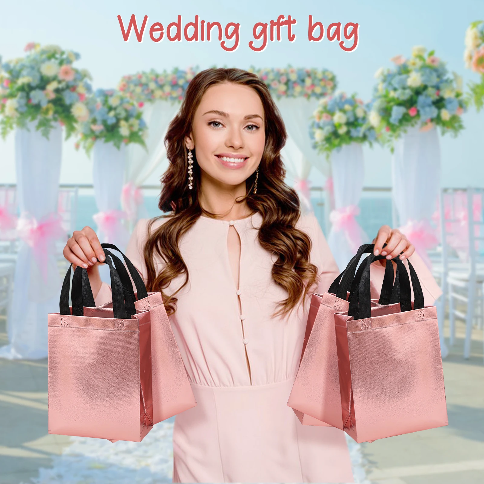 20pcs Aluminized Film Non-Woven Gift Tote Bags – Reusable Leak-Proof Shopping Bags for ... - SKU AFNB1919 - UGI Packaging