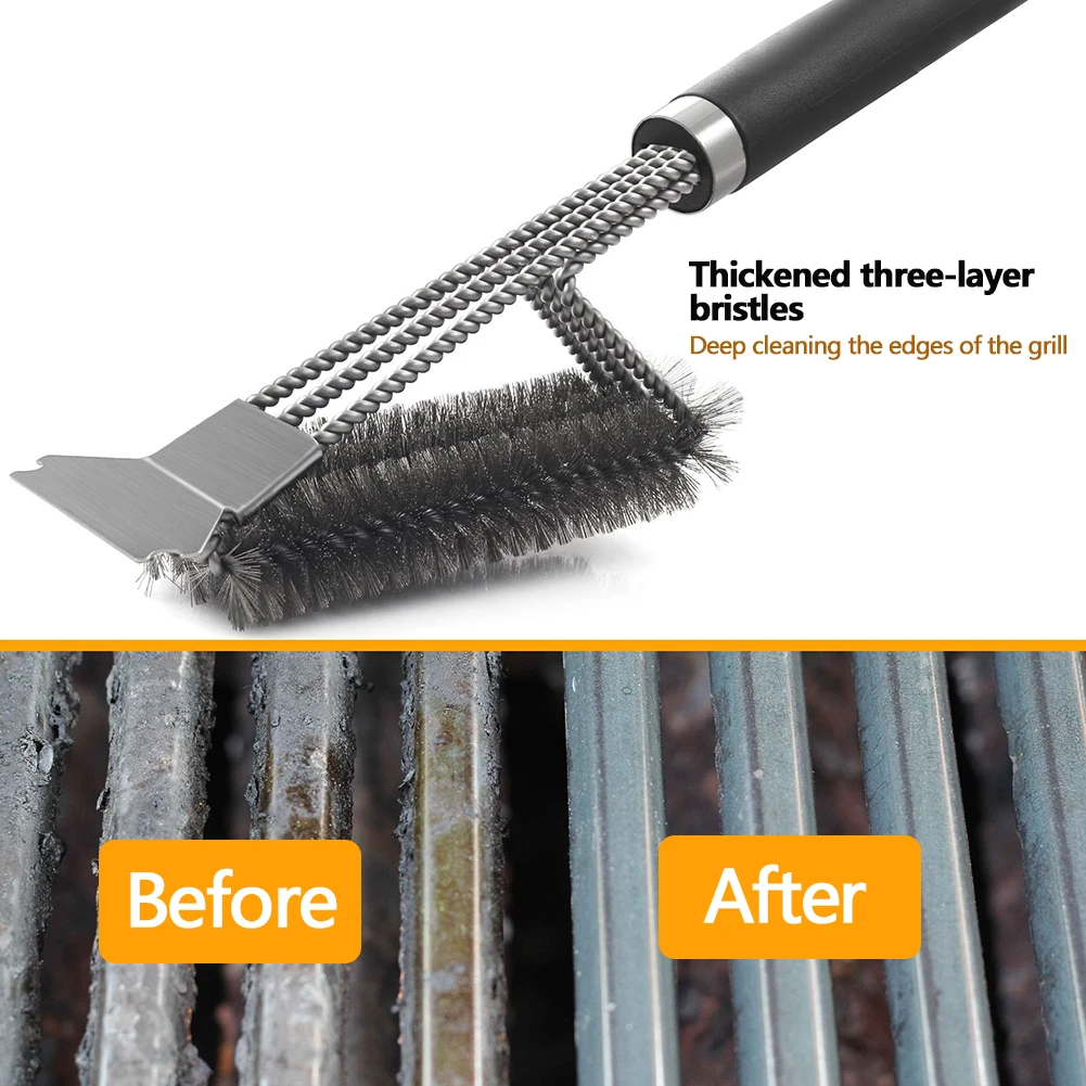 KitchenAccessoriesBBQGrillBrushandScraperBarbecueKitCleaning