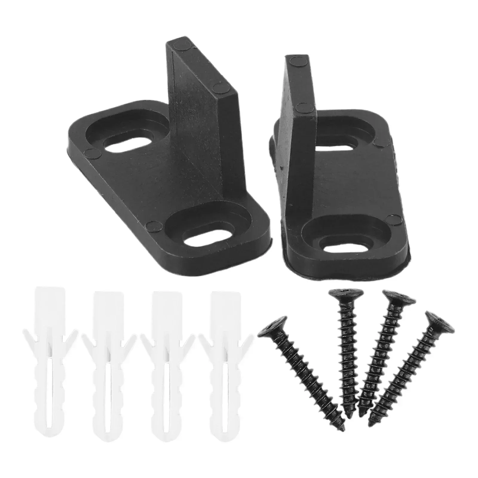 2PCS Sliding Door Slides Rails Barn Door Floor Guide Stay Roller For Sliding Barn Bottom Swing Stopper Hardware Accessories sliding door roller sliding barn door guide