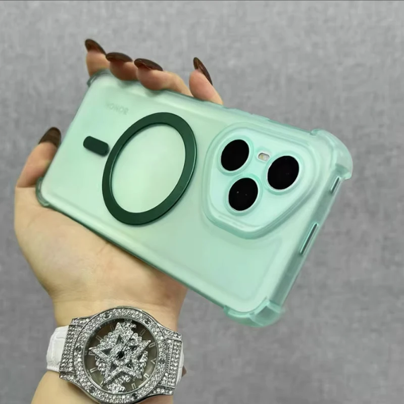Wireless Charging Airbag Silicone Case with Camera Lens Protection and Shockproof Cover