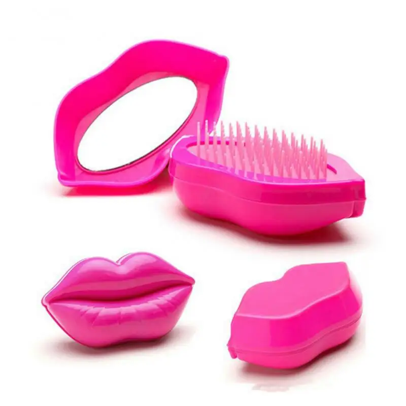

Hair Comb Practical With Mirror Convenient Anti-static Easy To Handle Hair Styling Tool Plastic Hair Comb Portable Hair Care
