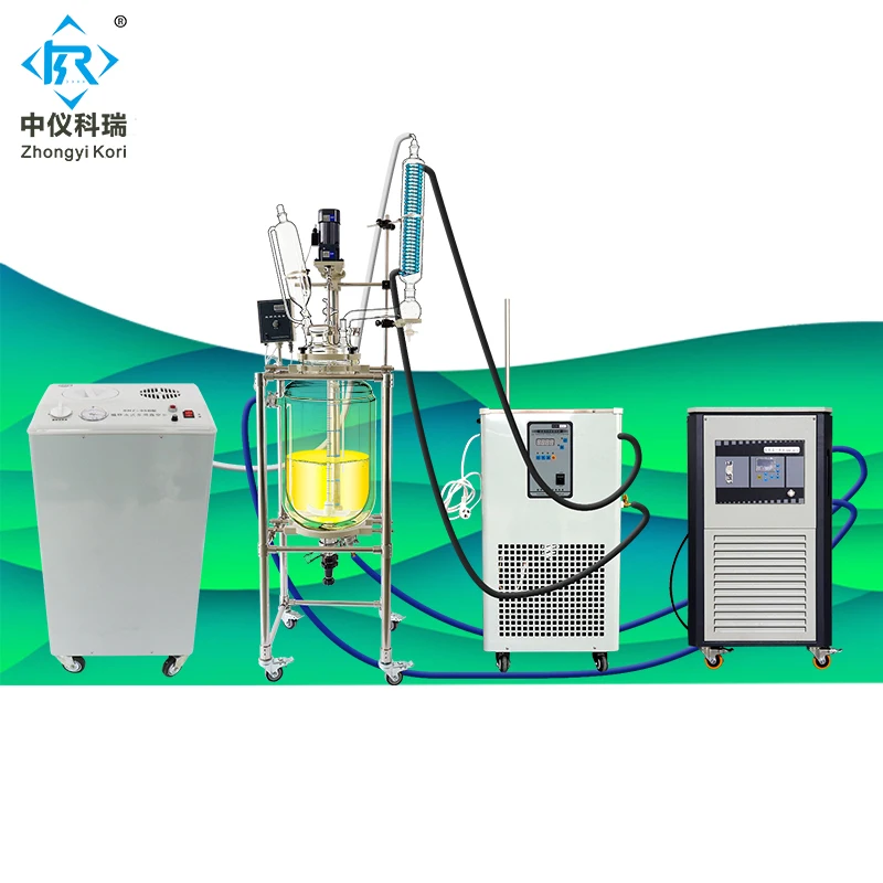 

SF-20l Laboratory Pilot Scale Glass Lined Chemical Reactor Vessel Jacketed Reactor for Distillation Reflux Mixing polymerization