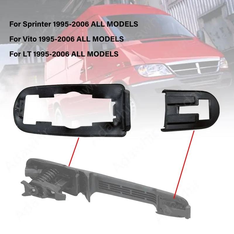 

For Mercedes Sprinter Dodge Door Handle Left or Right and Rear Door Handle Rubber Pad 1995 - 2006
