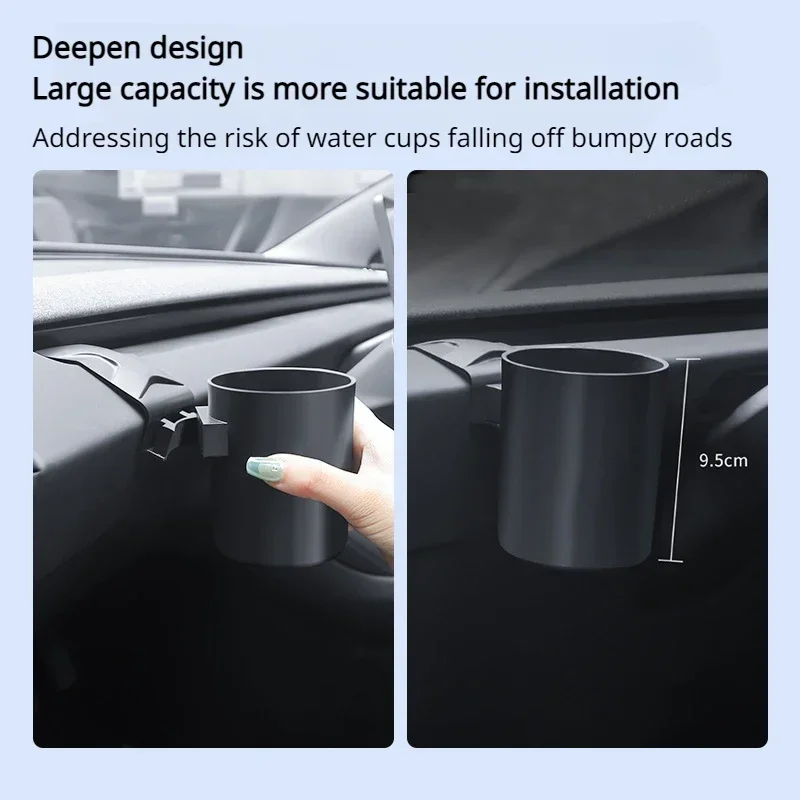 테슬라 모델 3 하이랜드 2024용 대시보드 물컵 홀더, 계기판 정리함, 대시보드 수납함, 인테리어 액세서리