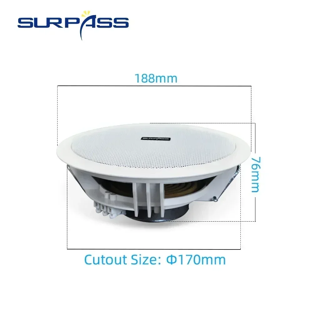 Bluetooth Wall Ceiling Speaker for Indoor 6Inch Home Sound System