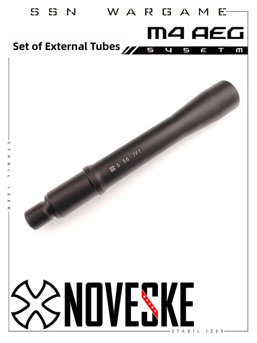 Noveske N4 Metal  Outer Tube Precision Magnesium Splicing Decorative Sve Extension Tube for Static Model Toys