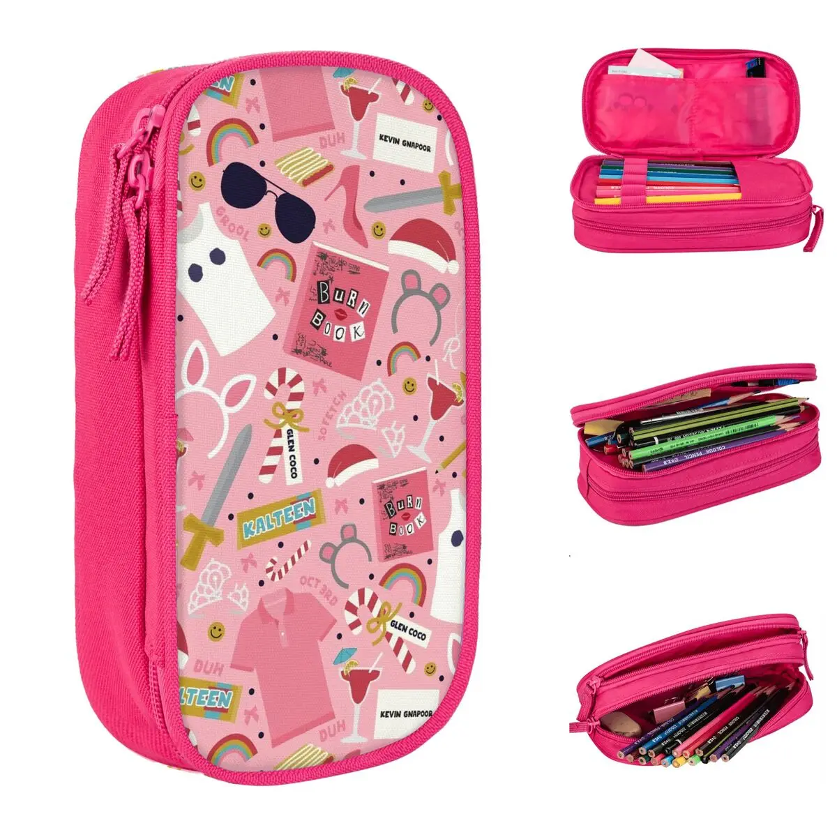 

Милые розовые Чехлы для карандашей, пенал, коробка для ручек, большие детские сумки для хранения, офисные подарочные канцелярские принадлежности