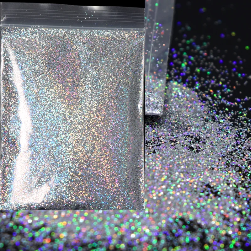 1bag(10g) Holographic Ultra Fine Glitter Powder Metallic Resin Nail Art  Glitter Craft Sequins 1/128 0.2mm Sparkly Laser Glitter - AliExpress