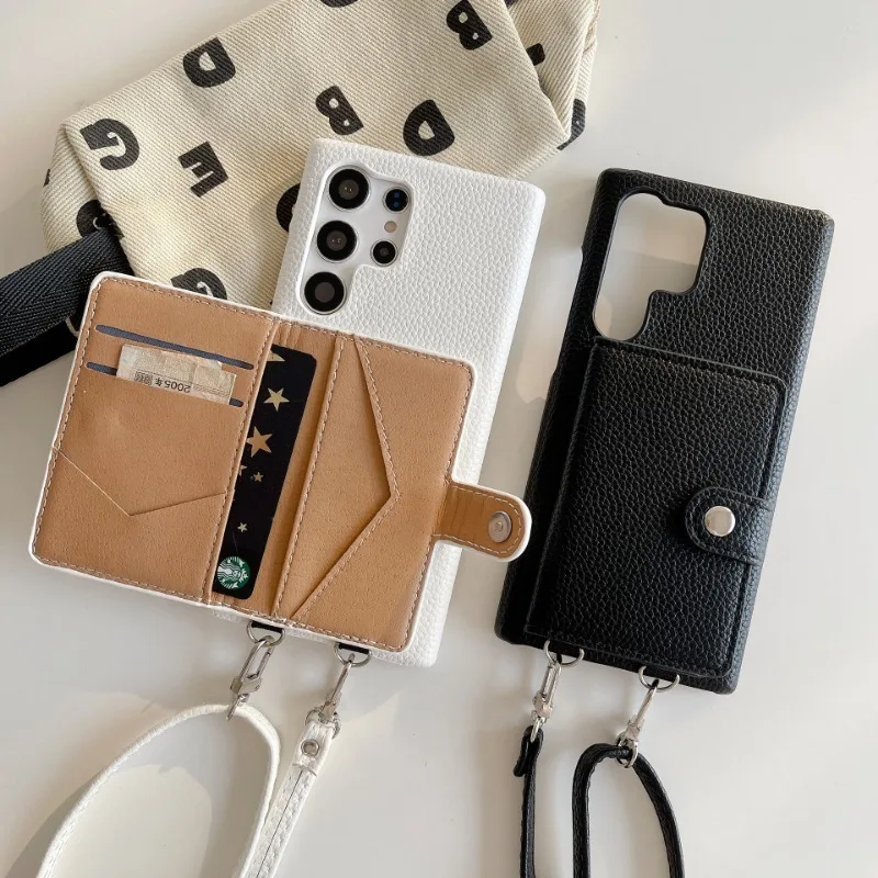 Versatile Crossbody Phone Case & Wallet Card Holder Cover in Stylish Design