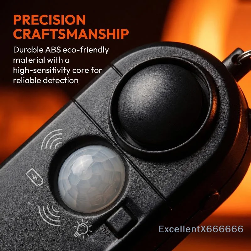 가정용 보안 모션 감지기 알람 120dB, SOS LED 플래시 라이트 포함, 여행, 개인 안전 및 비상 상황용