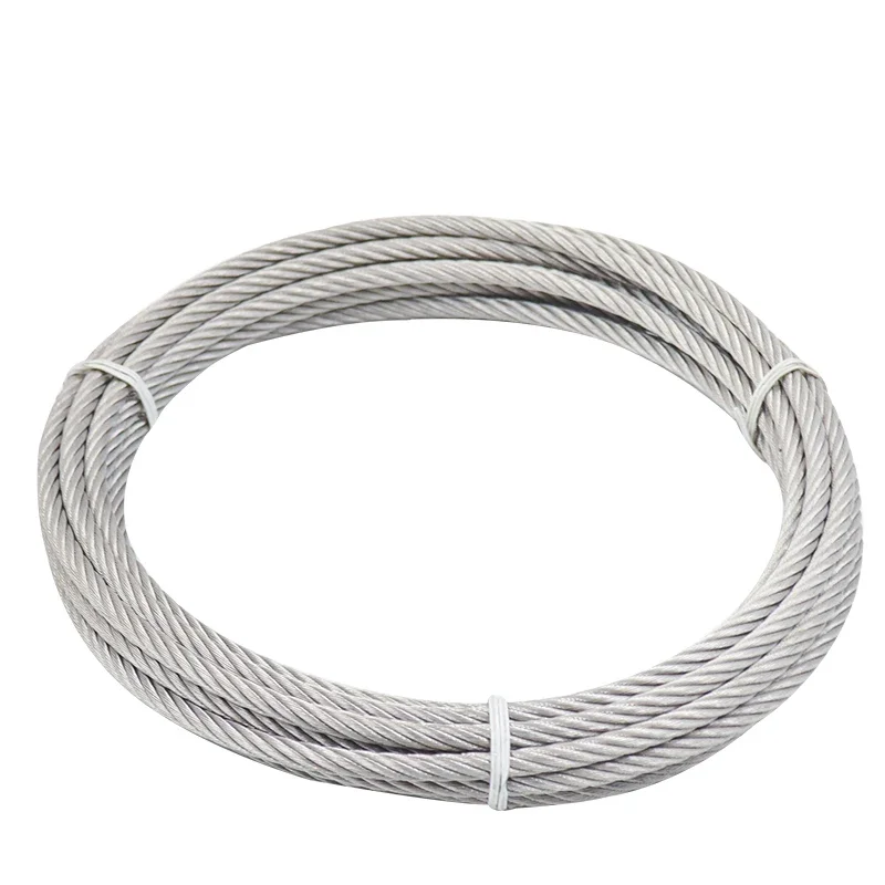 Dia 0.5 0.6 0.8 1 1.2 1.5 2.5 3mm 304 steel 7X7 stranded twisted lifting hanging fishing wire rope photo frame wall picture hook