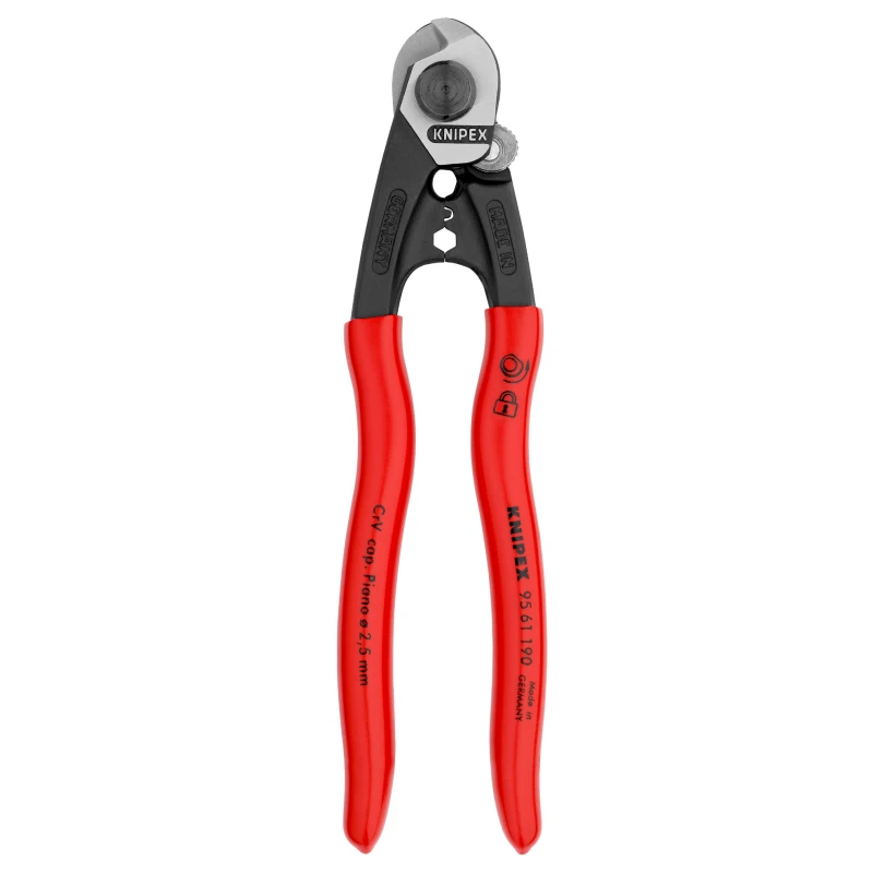 

KNIPEX Multi-Component Wire Rope Cutter High leverage Cutting Pliers for Bowden cable and Wire Rope NO. 9561190