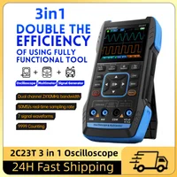 FNIRSI 2C23T 3 in 1 Multimeter Digital Oscilloscope Function Signal Generator 9999counts AC DC Voltage 50MS/s 10MHz Dual Channel 1