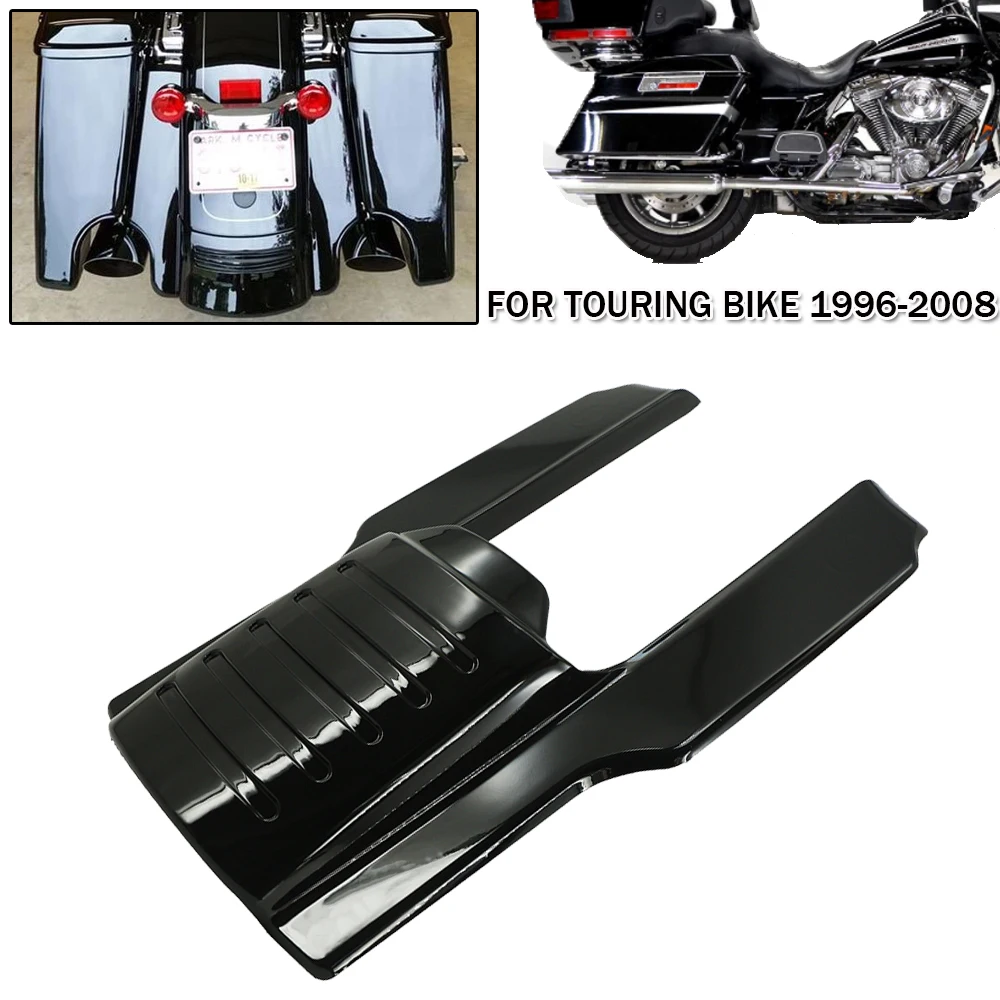 

Motorcycle Glossy Black 7" Rear Fender Extension Stretched Bag Fillers For Harley Touring Electra Road Glide Bike 1996 1997-2008