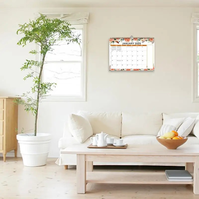Wall Calendar January to December Aesthetic to Track Appointments Art Home Wall