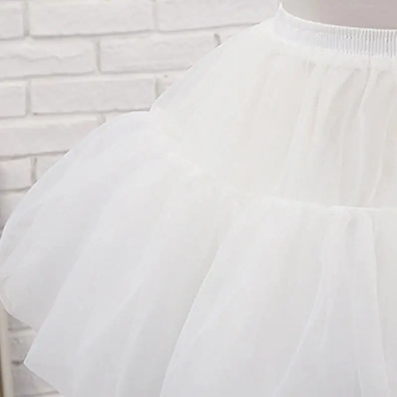 Crinoline Underskirt Petticoat Bridal Dress Vintage Ball Gown A-line 4-Layers Organza Short Slip for Women Hoopless