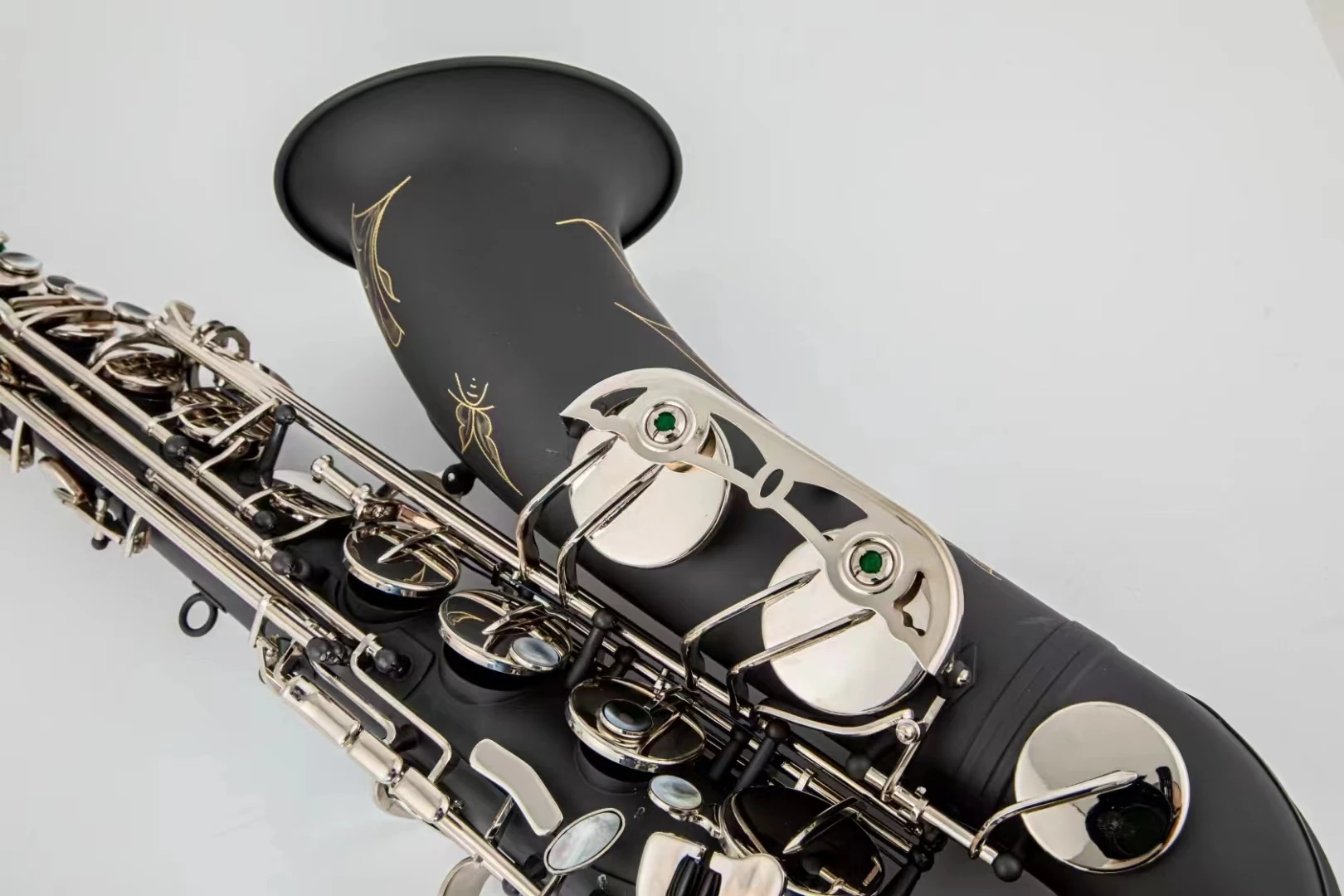 

New Brand Tenor Bb Tune Saxophone Silver and Black Nickel Surface Musical Instruments Sax With Case Mouthpiece