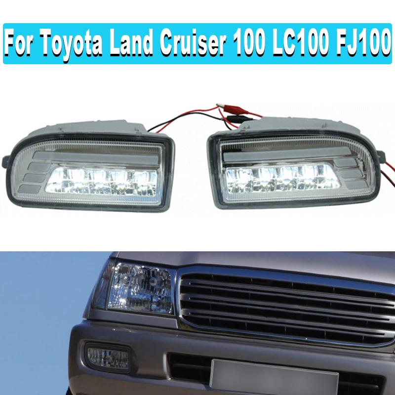 Передние противотуманные фары белого/желтого светодиодный для Toyota Land Cruiser 100 LC100