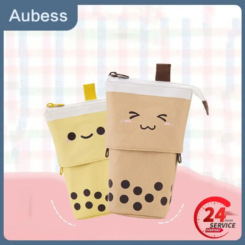 

Милый Выдвижной карандаш, ручка для молочного чая, карандаш, телескопический держатель, канцелярские принадлежности, зеркальный многофункциональный держатель для карандашей, Органайзер