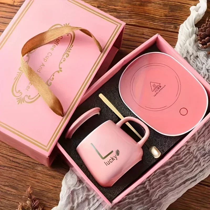 صندوق هدايا كوب سيراميك مع ملعقة وحقيبة تخزين مجمو...