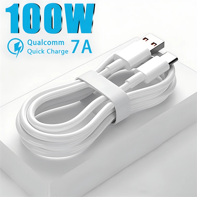 

100W USB To Type C Cable For Samsung S22 Ultra Huawei P30 Pro Xiaomi Redmi Note 12 7A USB Fast Charging Charge Cable Accessories