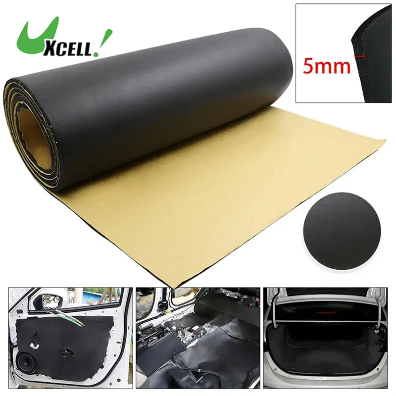 UXCELL 8Sizes Studio Sound Acoustic Absorption Car Heatproof Wave Foam  Deadener Car Soundproof Cotton Insulation