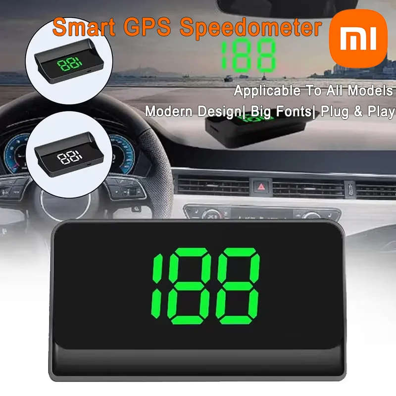 Head Up Display Xiaomi Car Head Up Gps Hd Speedometer Speed Kmh Digital Hud Windshield Projector Electronics Accessories Display