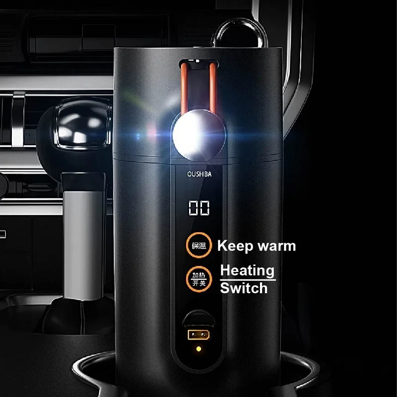 12V/24V Universal Car Electric Kettle Portable 100°C Travel Cup With Cigarette Lighter Smart Electric Hot Cup Heat Quickly 460ml 4