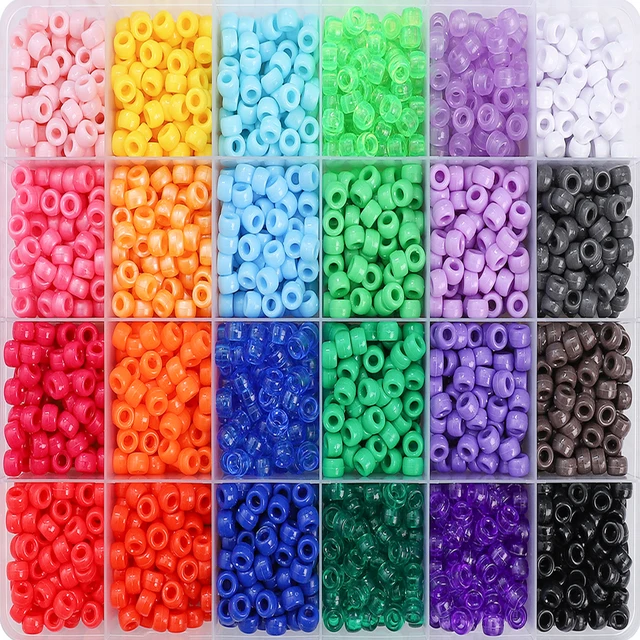 2400pcs Multicolor Pony Beads Kit 1