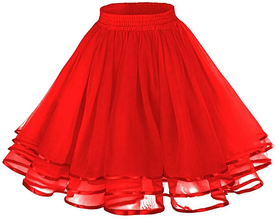 Woman Petticoat Tutu Underskirts 50's 3 Layer Ribbon Gauze Tulle skirt Vintage Wedding Bridal Slips Rockabilly Tutu flower girl underskirt wedding underskirt vintage underskirt lolita petticoat wedding petticoat petticoat underskirt petticoat skirt tulle tutu skirt