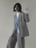 Linen small suit women's one button three piece vest professional suit set straight leg wide leg pants 24 spring/summer new styl 4