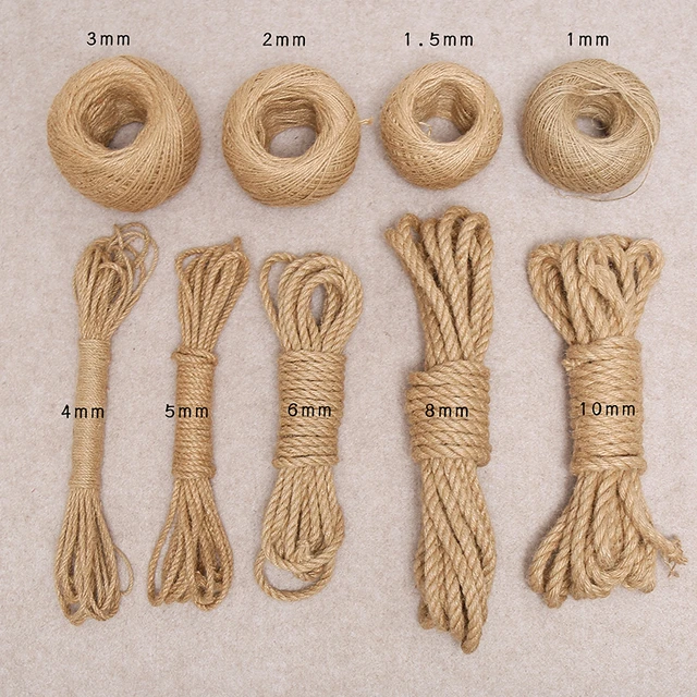 2mm width Natural Jute Twine Jute String Hemp Rope for DIY, Decoration,  Bundling, Gifts, Garden, Arts Crafts, Home, Packaging - AliExpress