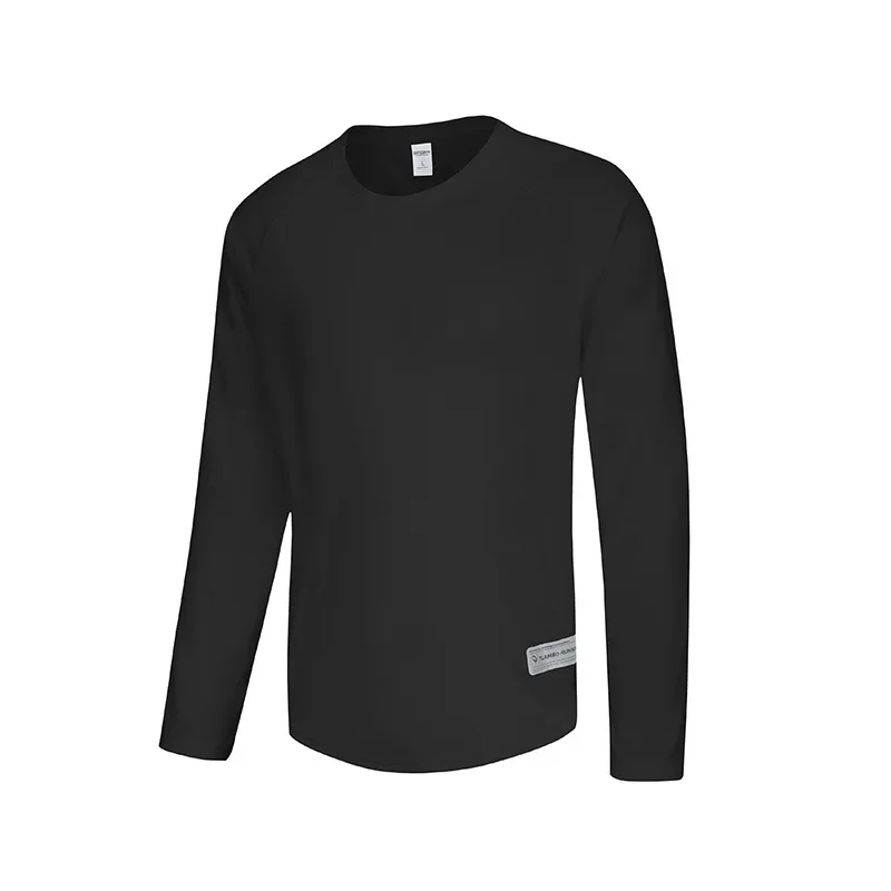 Outdoor long sleeve quick drying clothes men loose sweat absorption marathon spring and autumn running fitness T-shirt