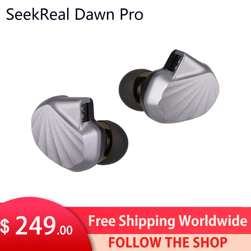 

Наушники SeekReal Dawn Pro, 10*14 мм, квадратный плоский Драйвер + Knowles BA Hybrid Drivers HiFi