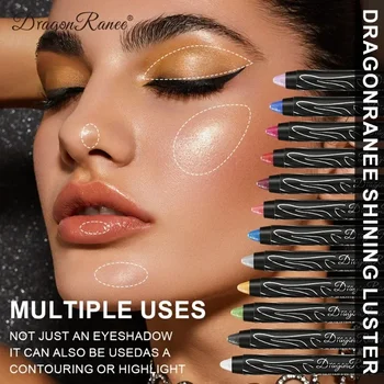 Heallor Metallic Double-head Eyeshadow Stick Diamond Shimmer Highlighter Pencil Ultra Pigmented Long Lasting Cream Eye Shadow Sp - Thumbnail 2