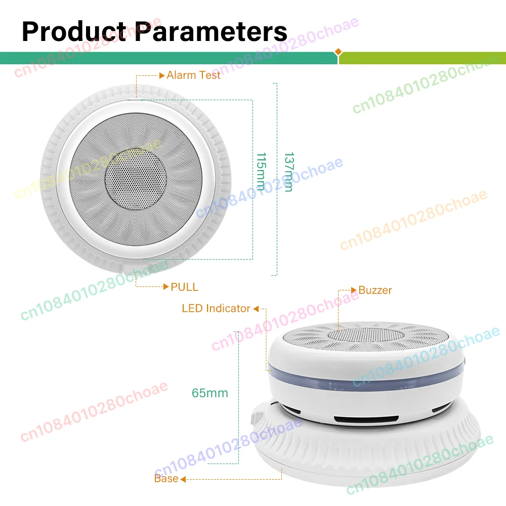 CE Vape Detector with Noise PM2.5 WIFI Cigarette Detector & Temperature and Hum