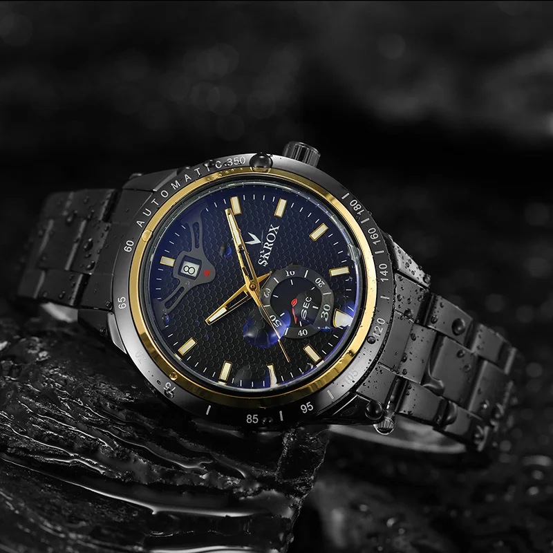FORSINING Orologio da polso da uomo a carica manuale, meccanico, ultra sottile, in acciaio inox, con cinturino in maglia, Bracciale