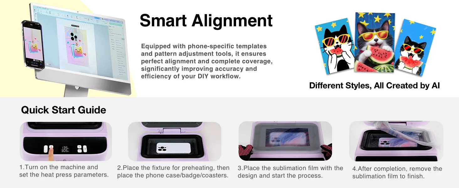 Heat press usage demonstration