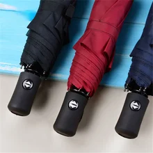 

Umbrellas Full-automatic Solid Black Windy Water Resistant for Adults Portable Diameter 97cm Thin Casual Rainy Umbrella Simple