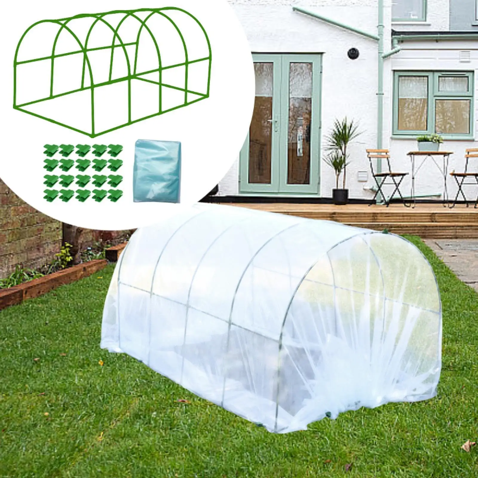 Garden Greenhouse Nursery Plant Cover Tent Fruit Flowers Growing Protection Easy Installation for Home Patio Outside Backyard