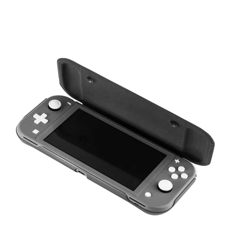 Capa Flip & Protetor de Tela para Nintendo Switch Lite ns Mini Escudo Capa Protetora Completa Alça Ergonômica Aperto pc & Couro - Image 4