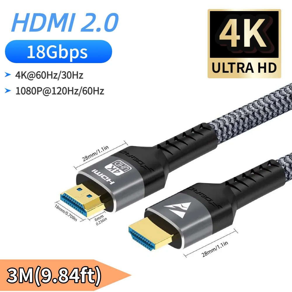 Ultra High-Speed 8K HDMI Cable with HDR and EARC Support