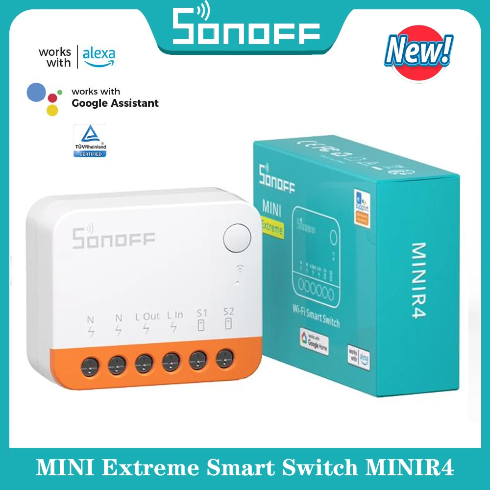 Sonoff Minir4 Wifi Smart Switch Controllo A 2 Vie Mini Extreme Smart Home Relay Support R5 S-Mate Voice Per Alexa Alice Google Home